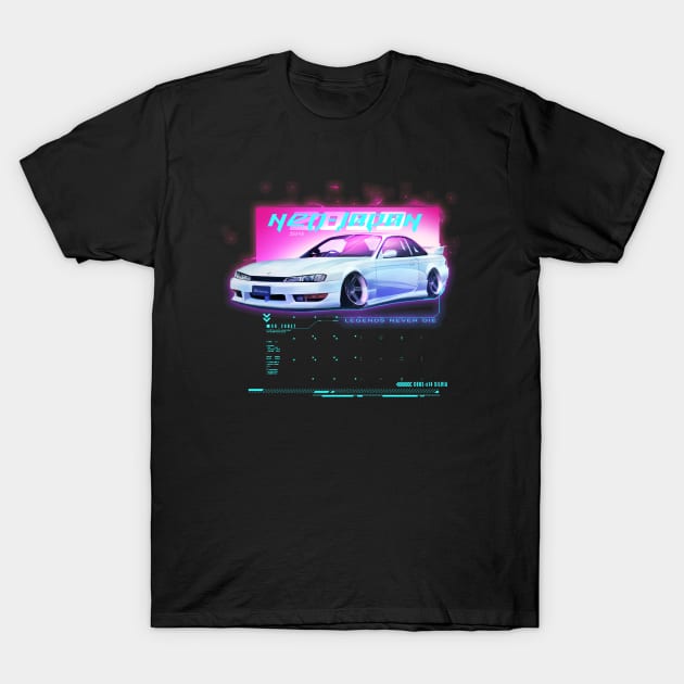 JDM Neo Japan S14 Legends never Die T-Shirt Mug Coffee Mug Apparel Hoodie Sticker Gift T-Shirt T-Shirt by Kongcept Design